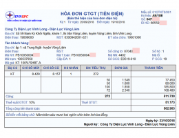 EVN chính thức sử dụng mẫu hóa đơn điện tử mới từ ngày 1/3/2020