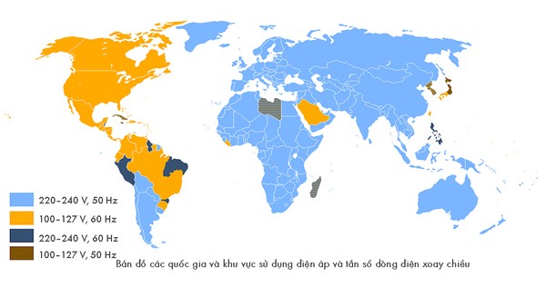 80% thế giới dùng điện áp 220v.